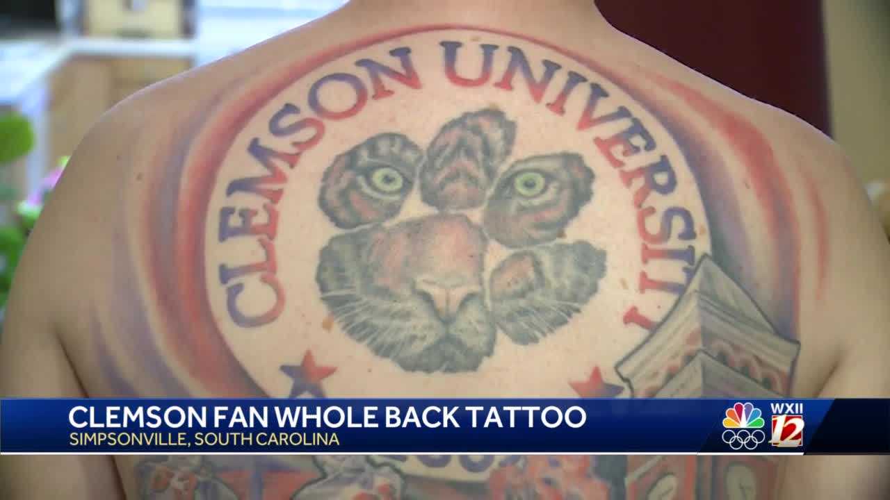 SC man shows he's 'backing' Clemson at championship with tattoo